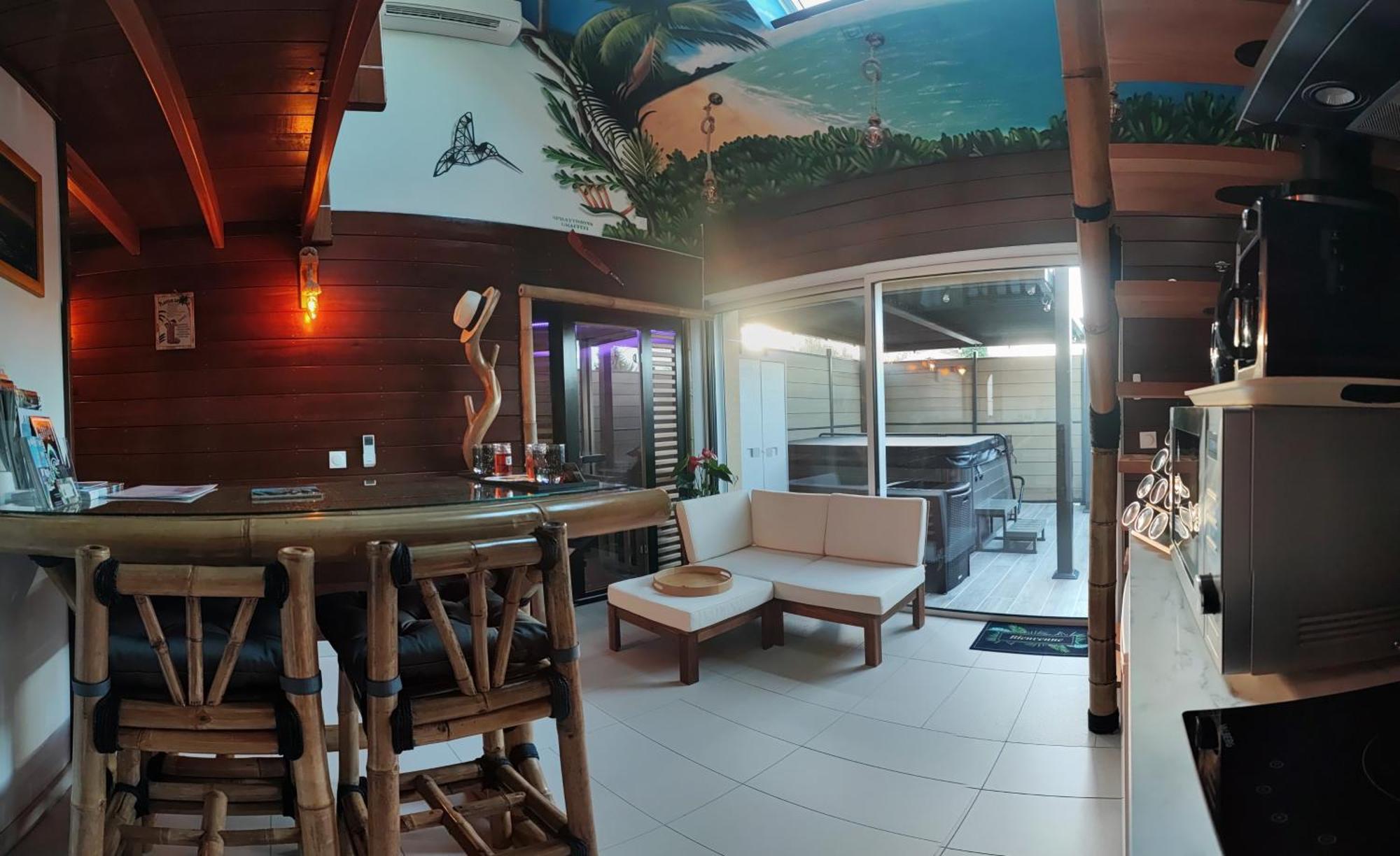 La Kaz Rhumantique Sauna And Spa Privatif La Rivière-Saint-Sauveur Exterior foto